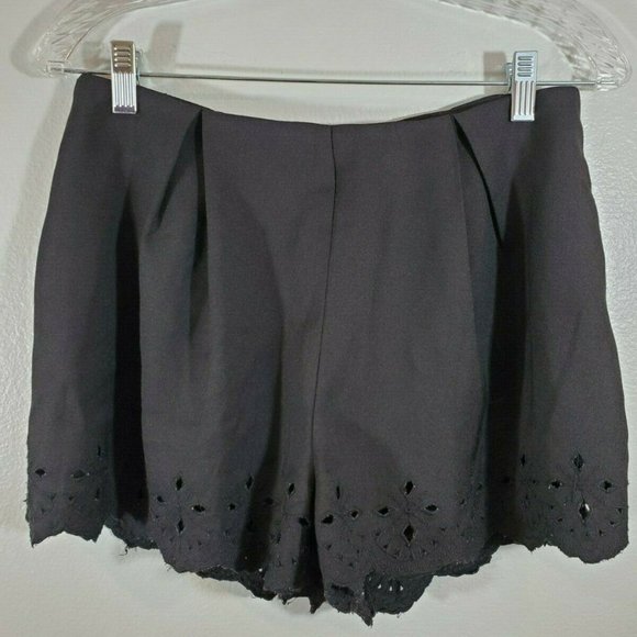 Harper Pants - Harper Size Medium Shorts Hi Rise Black Eyelet